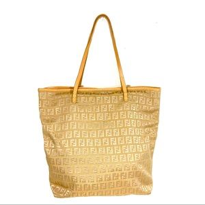 Beige Fendi Shoulder Tote